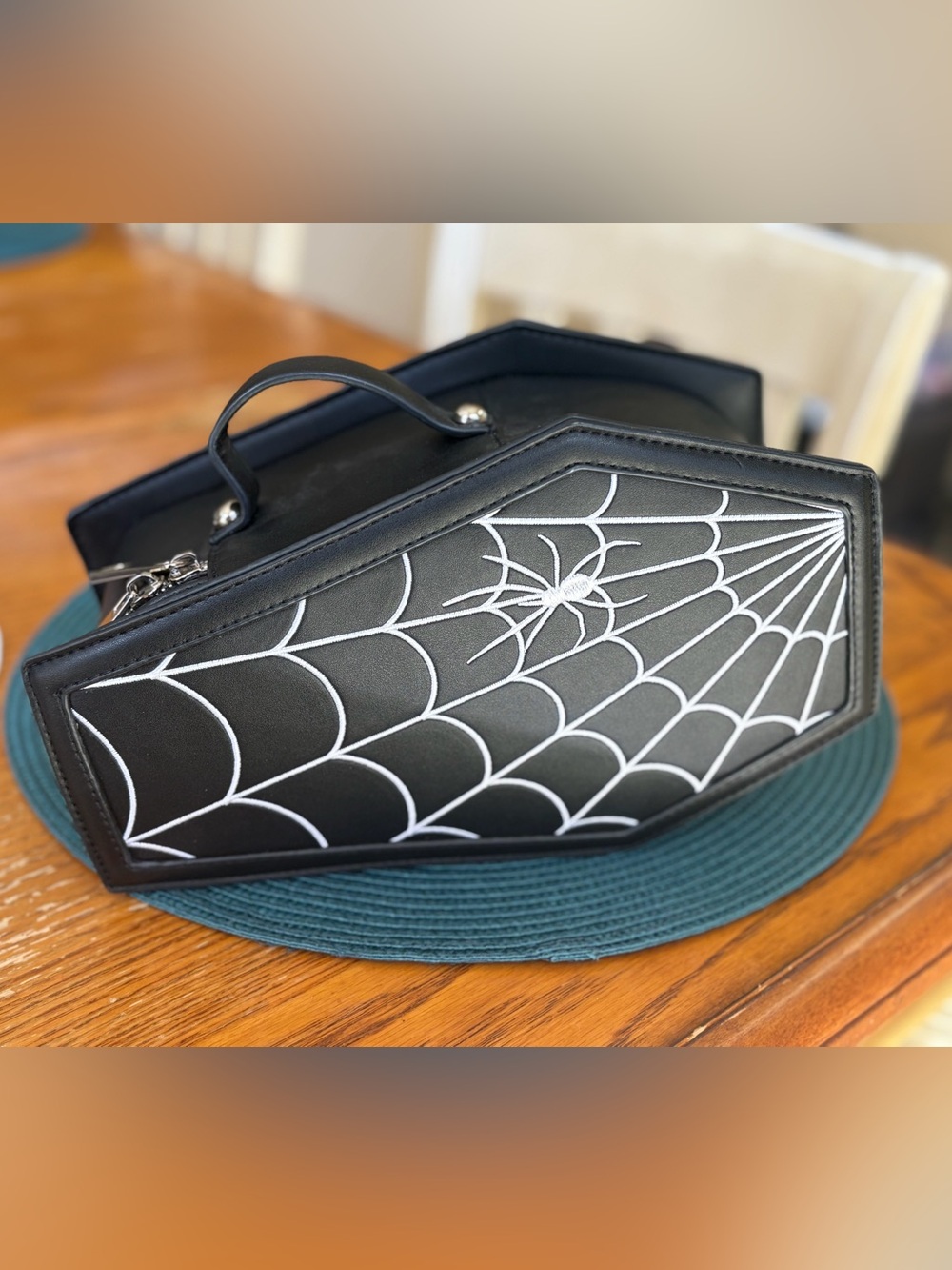 Coffin Cosmetic Purse with Top Handle